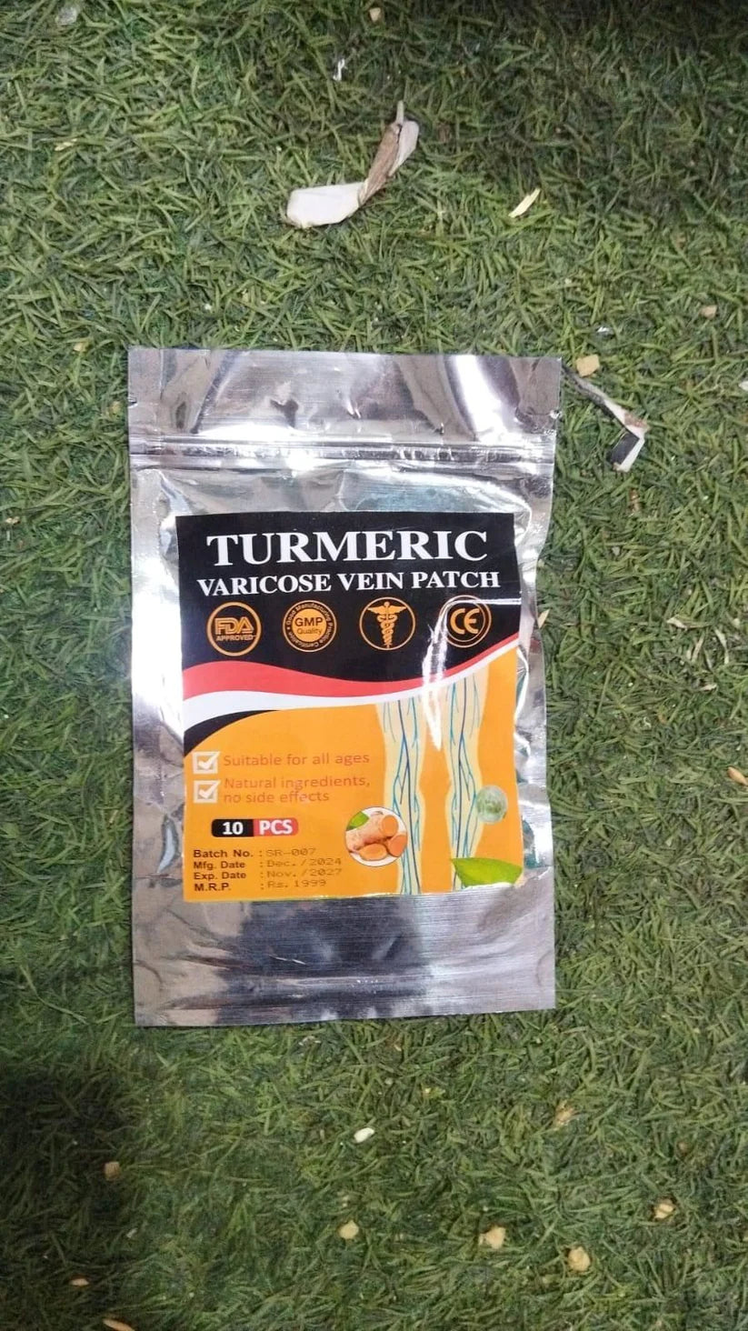 Turmeric Vericose Vein Patch || Buy 1 Get 1 FREE (Pack of 10 + 10) at ₹499